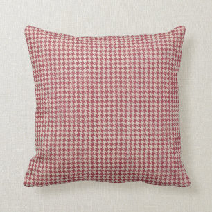 Almofada Teste padrão do vermelho de Houndstooth