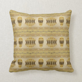 Almofada Teste padrão dourado tribal africano étnico