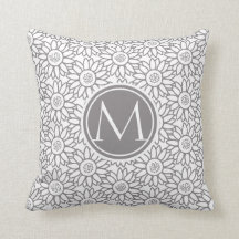Teste padrão elegante do girassol Monogrammed