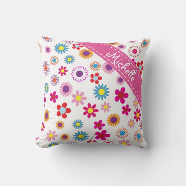 Almofada Teste padrão feminino conhecido feito sob (Frente)