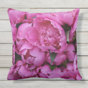 Almofada Teste padrão floral da flor cor-de-rosa segura