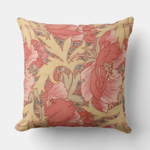 Almofada Teste padrão floral de Nouveau da arte das