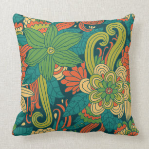 Almofada Teste padrão floral do verão