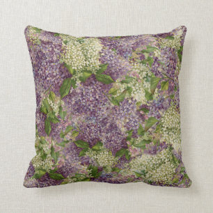 Almofada Teste padrão floral do vintage moderno listrado