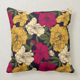 Almofada Teste padrão floral elegante