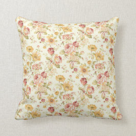 Almofada Teste padrão floral elegante do vintage