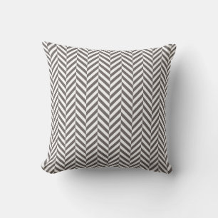Almofada Teste padrão geométrico cinzento de Herringbone