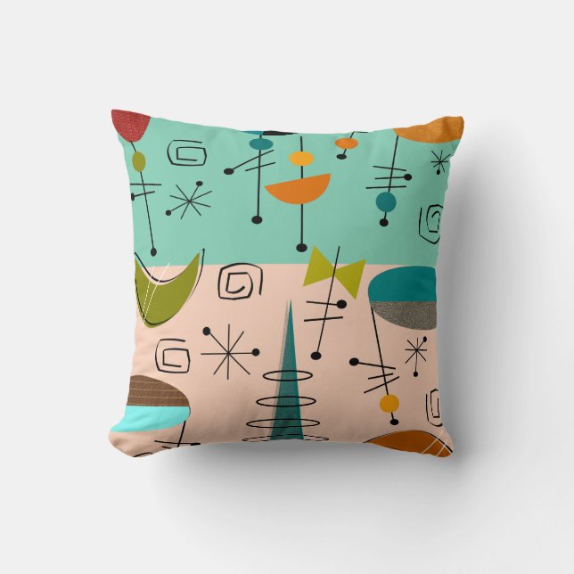 Almofada Teste padrão moderno AB dos Ovals do travesseiro (Frente)