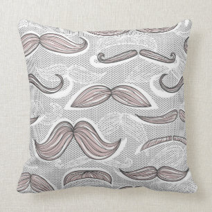 Almofada Teste padrão na moda do bigode
