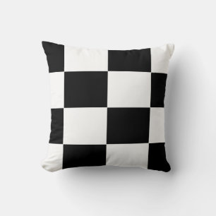Almofada teste padrão preto e branco do conselho de