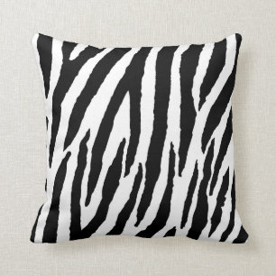 Almofada Teste padrão preto e branco na moda da zebra