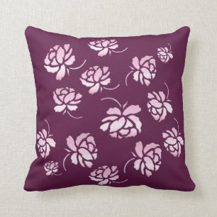 Almofada teste padrão retro floral