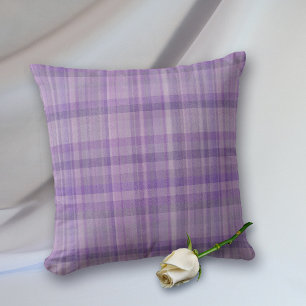 Almofada Teste padrão roxo da xadrez