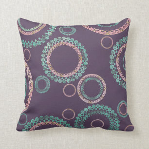 Almofada Teste padrão simples da mandala (roxo)