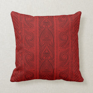 Almofada Teste padrão tribal maori - a arte de Whakairo da