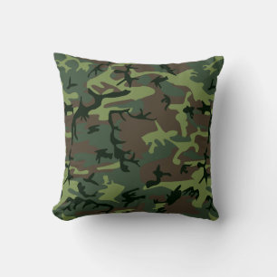 Almofada Teste padrão verde de Camo Brown da camuflagem