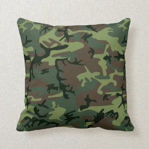 Almofada Teste padrão verde de Camo Brown da camuflagem