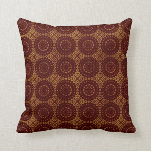 Almofada Teste padrão vermelho e Dourado glorioso