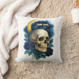 Almofada Testemunha Ética Gótica Floral de Halloween Creepy