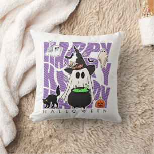 Almofada Testemunhar Divertido Feliz Halloween Magic & Mi
