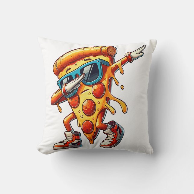 Almofada Teto Gráfico de Diversão de Pizza Fatia de Dabbing (Frente)