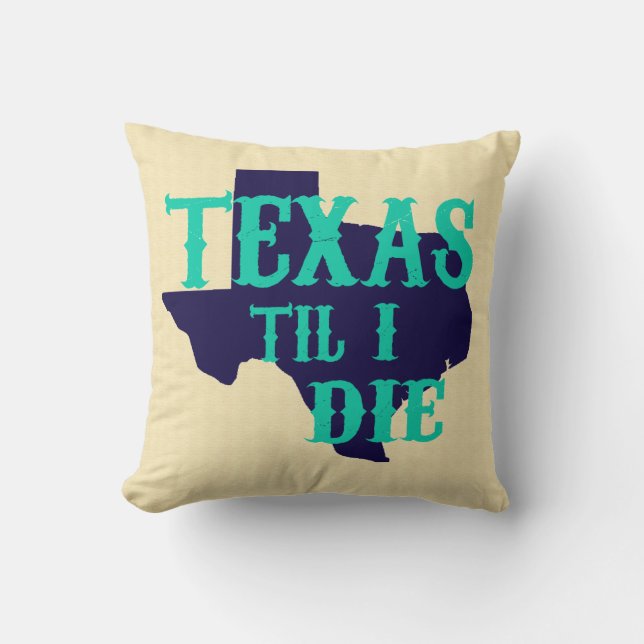 Almofada Texas até eu morro travesseiro (Frente)