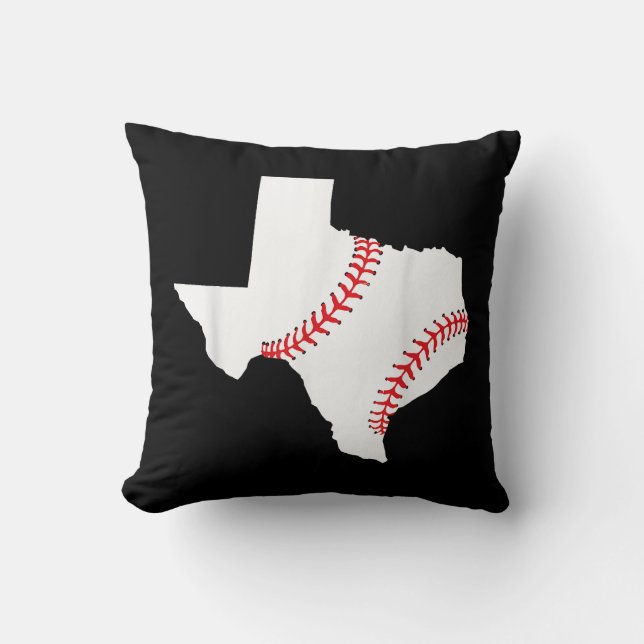 Almofada Texas de Beisebol Estado engraçado Texas de Beiseb (Frente)