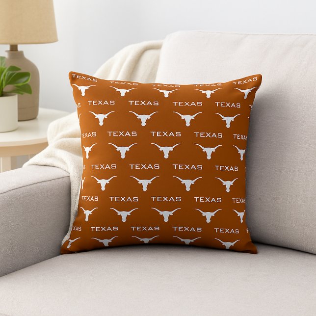 Almofada Texas Longhorn Style Western Rustic Decor (Texas Longhorn Style Western Rustic Decor Throw Pillow)