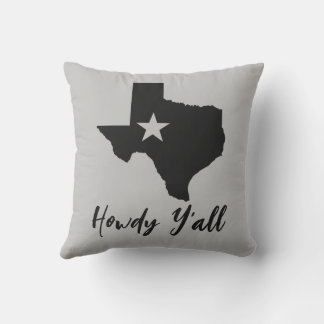 Almofada Texas Map Lone Star State Howdy Y