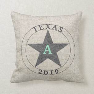 Almofada Texas Rústico Cinza Branco Bege Personalizado