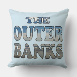 Almofada Texto de Praia de Bancos Externos
