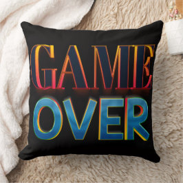 Almofada Texto “GAME OVER” em negrito e vermelho