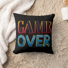 Almofada Texto “GAME OVER” em negrito e vermelho