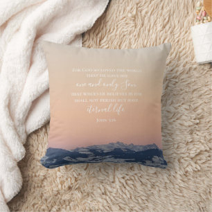 Almofada Texto Personalizado do John 3:16 Foto original d
