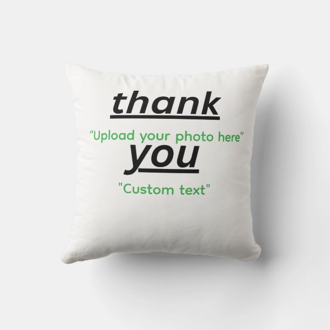 Almofada Texto Personalizado & Envie Sua Foto Personalizada (Verso)