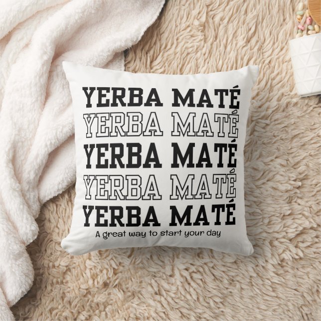 Almofada Texto Personalizado Motivacional YERBE MATE Simple (Cobertor)