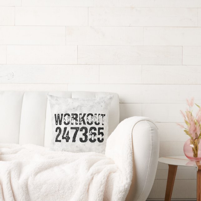 Almofada Texto riscado vestido Workout 247365 rústico (Sofá)