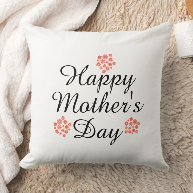 Almofada texto simples moderno, cor de pêssego dia de as mã (Cobertor)