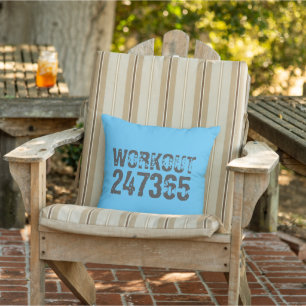 Almofada Texto vestido e arranhado Workout 247365 azul