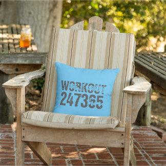 Almofada Texto vestido e arranhado Workout 247365 azul