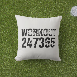 Almofada Texto vestido e arranhado Workout 247365 preto
