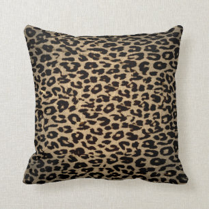 Almofada Textura animal do impressão do vintage do leopard
