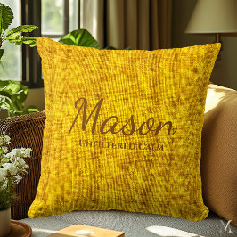 Almofada Textura de borra amarela da mostarda | Página Russ