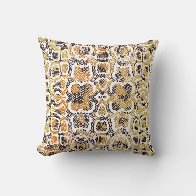 Almofada Textura de impressão de animais de Cobra de Leopar (Frente)