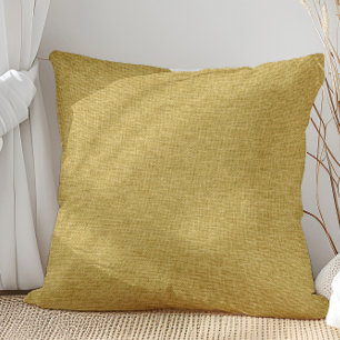 Almofada Textura de Linho Amarelo Mostarda