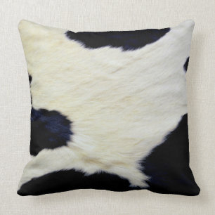 Almofada Textura de pele de vaca em preto e branco Personal