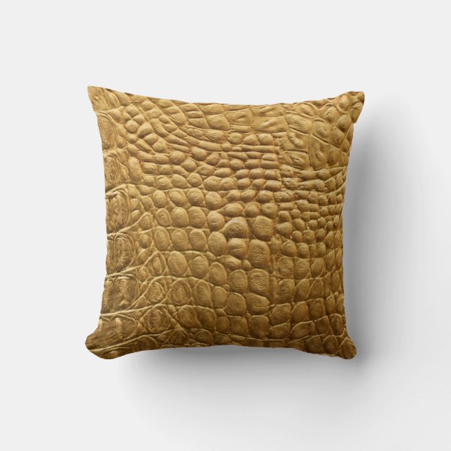 Almofada Textura de Snakeskin: Design de fundo selvagem. (Frente)
