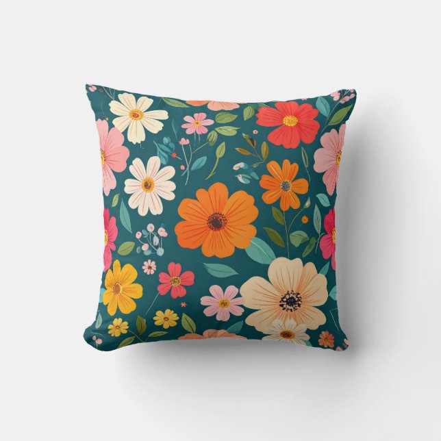 Almofada textura floral (Frente)
