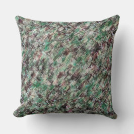 Almofada Textura manchada de menta e marrom com alivio leve