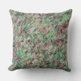 Almofada Textura manchada de menta e salmão com alivio lige